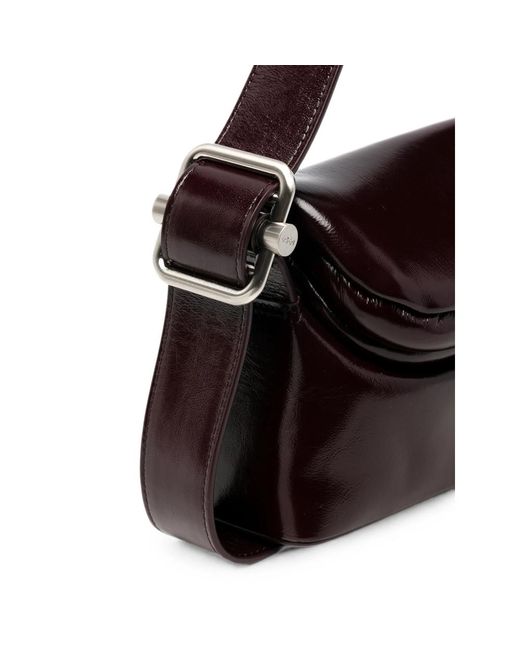 OSOI Black Buckle-Detail Leather Tote Bag