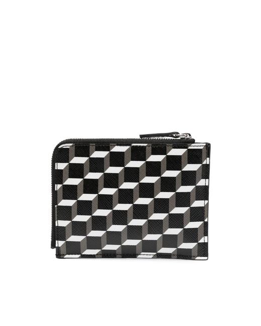 Pierre Hardy Black Perspective Cube Leather Wallet for men