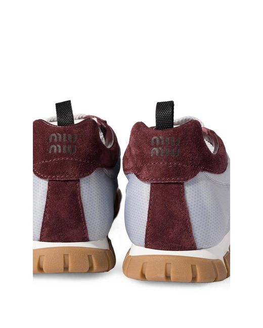 Miu Miu Multicolor Tyre Technical-Fabric And Suede Sneakers