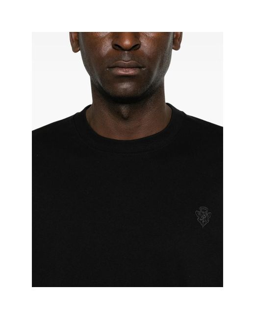 Gucci Black Crest-Embroidered T-Shirt for men