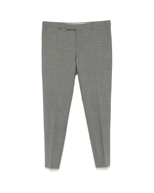 PT Torino Gray Tailored Trousers for men