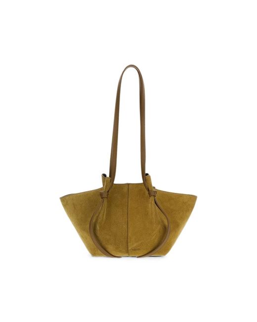 Yuzefi Metallic Mochi Suede Shoulder Bag
