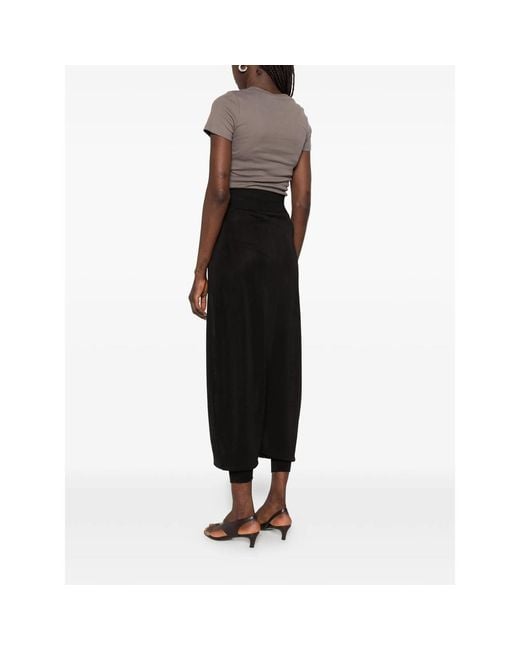 Paloma Wool Black Fine-Knit Drop-Crotch Trousers