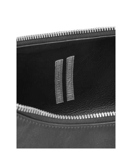Rick Owens Black Petit Sac À Main Gemini En Cuir