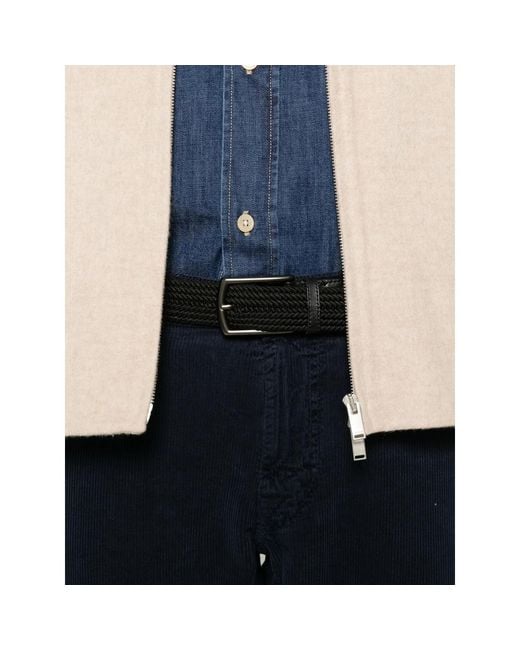 Tramarossa Blue Michelangelo Corduroy Trousers for men