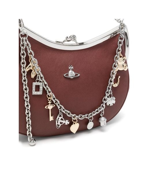 Vivienne Westwood Brown Charm-Embellished Tote Bag