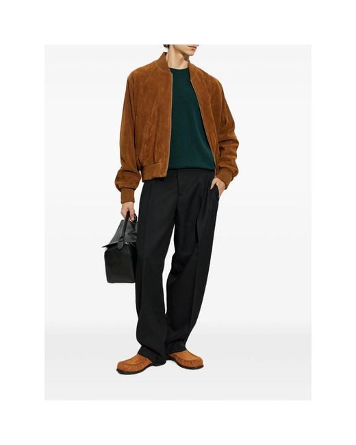 AMI Black Wool Trousers for men