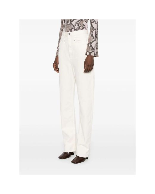 Lemaire White Drop-Crotch Jeans