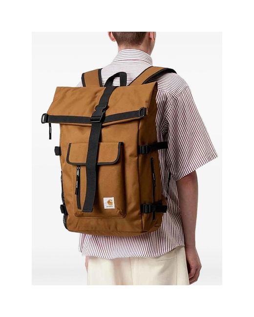 Carhartt Brown Philis Roll-Top Buckled Backpack for men
