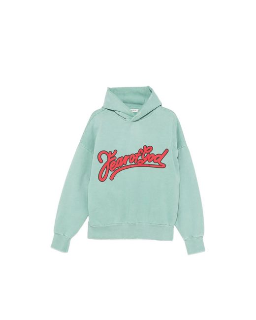 Fear Of God Green Hooded Sweatshirt for men