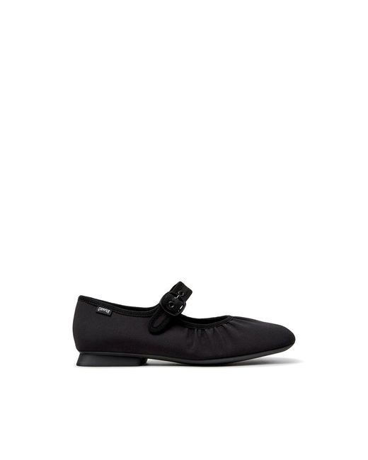 Camper Black Casi Myra Buckle-Fastening Ballet Flats