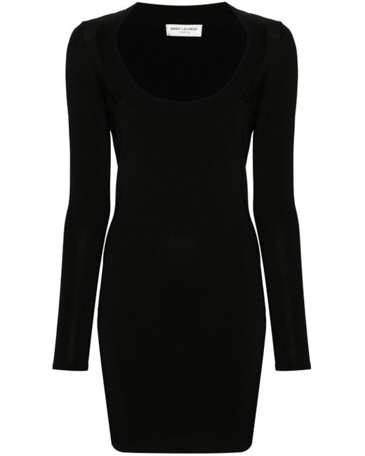 Saint Laurent Black Knitted Mini Dress
