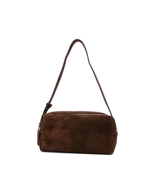 Elleme Brown Trousse Suede Cross Body Bag