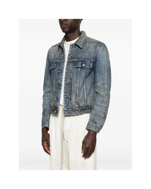 Rick Owens Blue Drkshdw Jackets for men