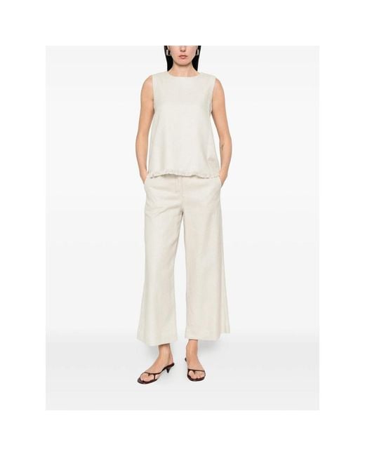 Max Mara White Neutrals Tops