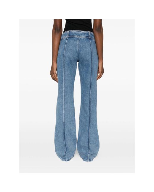 Mother Blue Snacks! The Pin Up Takeout Heel Seam-Detail Jeans