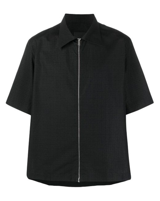 Givenchy Black Zip-Up Cotton Shirt for men