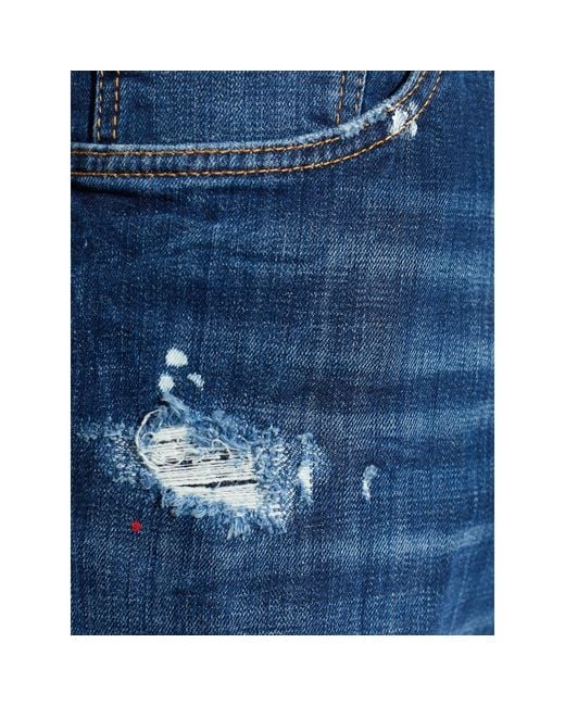 DSquared² Blue 642 Distressed Jeans for men