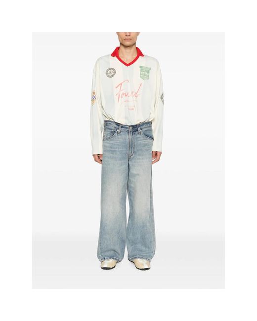 Levi's Blue Faded Wide-Leg Jeans for men