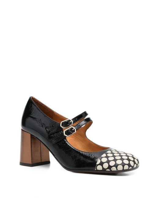Chie Mihara Spot-print 70mm Leather Pumps in Black | Lyst UK
