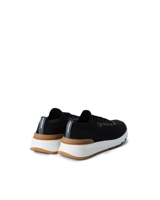 Brunello Cucinelli Blue Lace-Up Sneakers for men