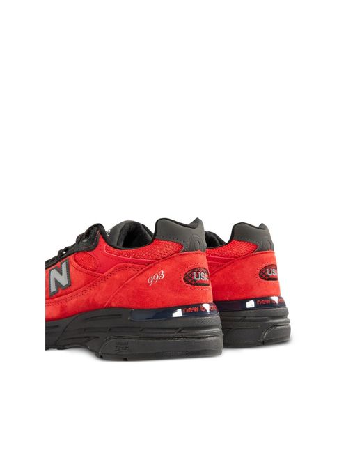 New Balance Red 993 Logo-Detail Sneakers for men