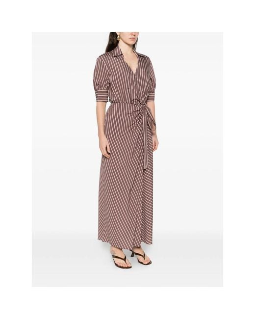 Pinko Brown Wrap Dresses