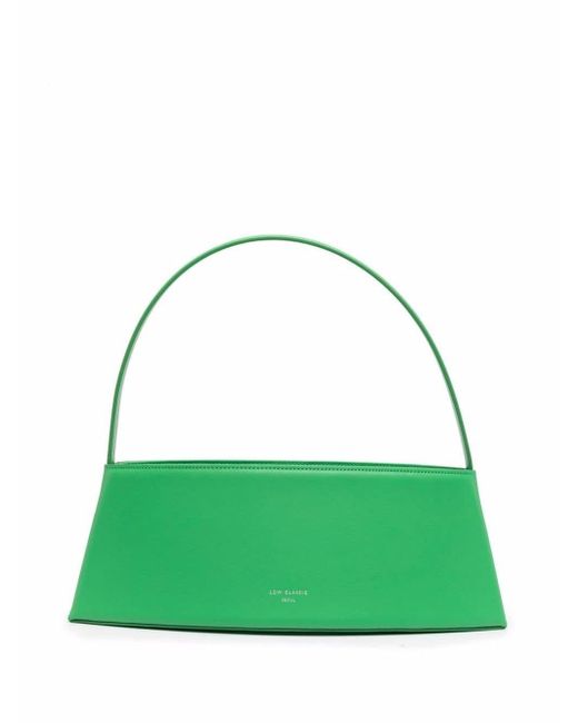 Low Classic Green Leather Curve-body Shoulder Bag