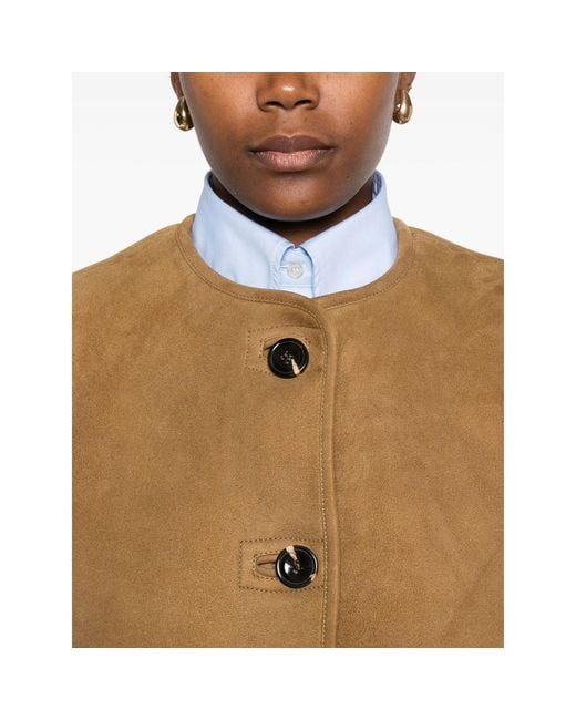 Soeur Natural Buttoned Suede Waistcoat