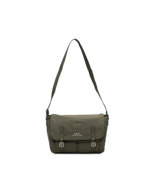 A.P.C. Black A. P.C. Buckle-Fastening Messenger Bag for men