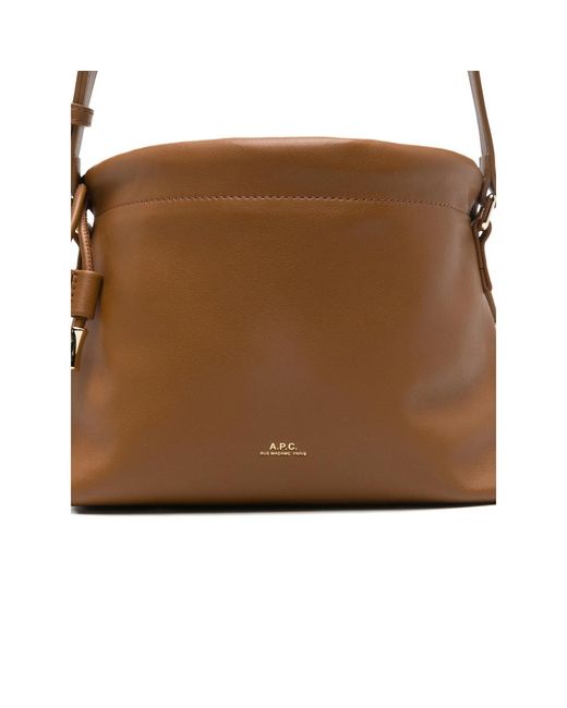 A.P.C. Brown Drawstring Bag With Adjustable Strap