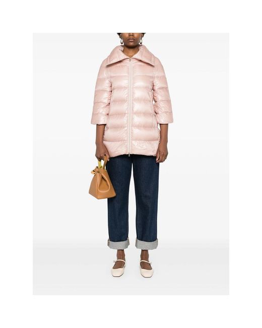 Herno Pink Quilted Down Coat Light