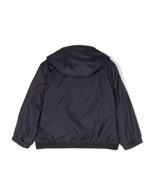 Moncler Blue Long-Sleeve Hooded Jacket