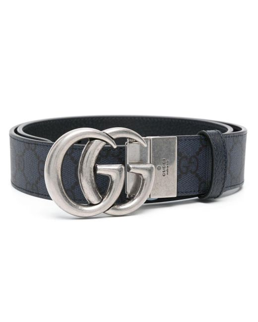 Gucci Black Gg Marmont Reversible Belt for men
