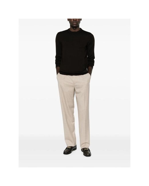 La Fileria Black Ribbed-Trim Sweater for men
