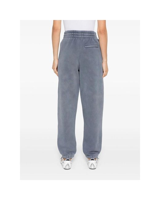 Alexander Wang Blue Logo-Embroidered Sweatpants
