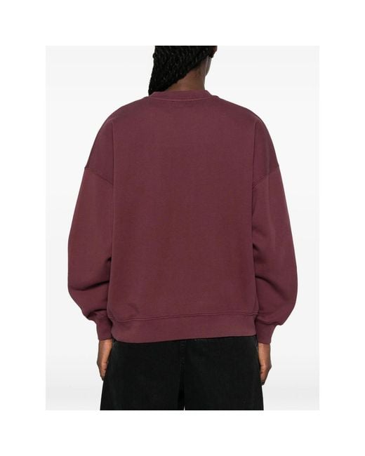 Anine Bing Red Miles Logo-Detail Sweatshirt