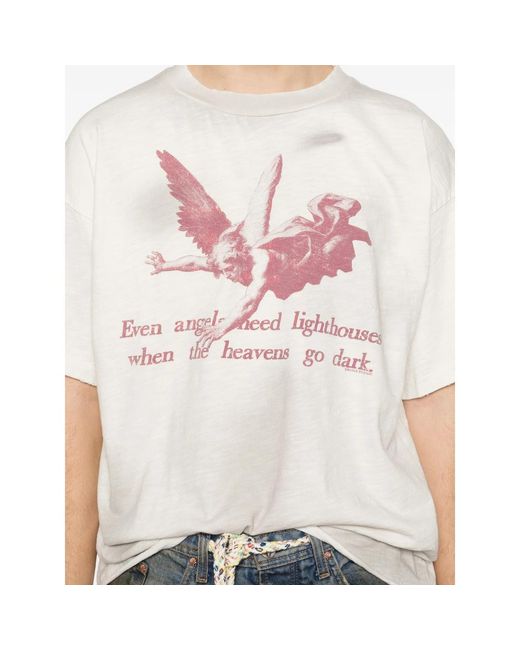 ERCOLE STUDIO White Graphic-Print T-Shirt for men