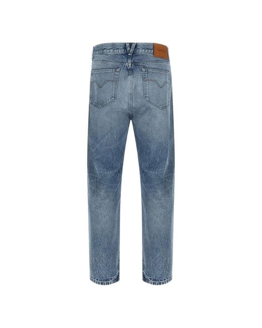 Versace Blue Straight Jeans for men