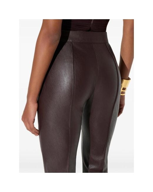 Elisabetta Franchi Brown Trousers With Ribbing