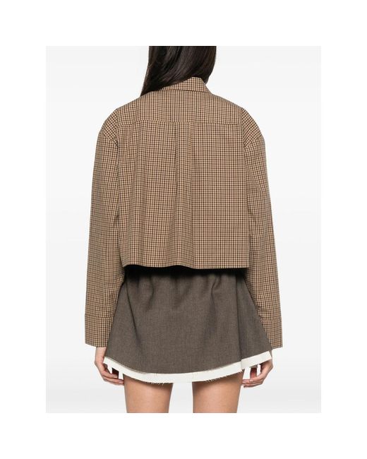 ELEH Brown Cropped Shirt