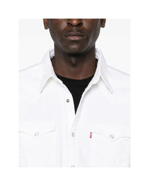 Levi's White Shirt With Chest Pockets for men