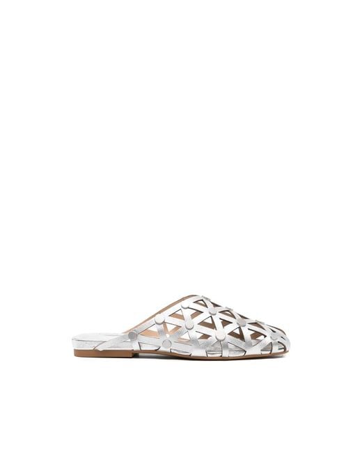 Ash White Bone Cut-Out Sandals