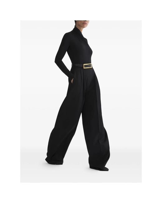 Mugler Black Draped Top