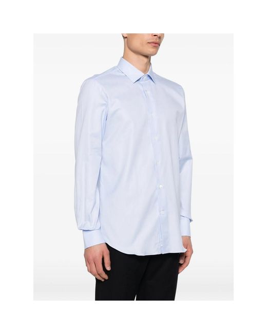 Mazzarelli Blue Buttoned Shirt for men