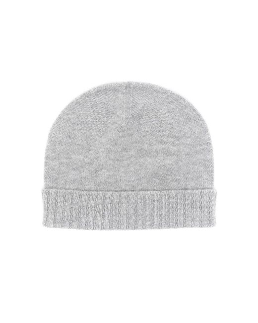 Malo Gray Cashmere Beanie Hat