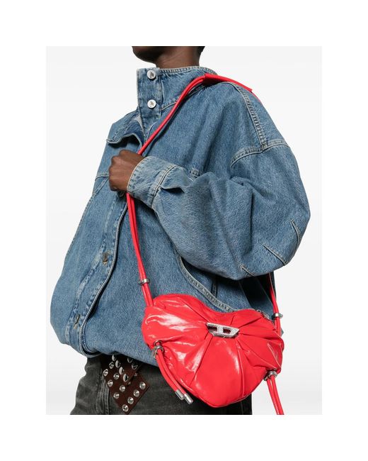 DIESEL Red Satchels & Cross Body Bags