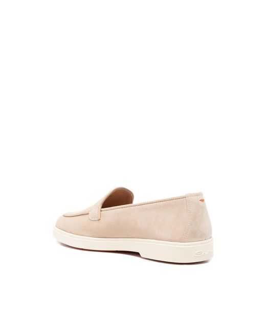 Santoni Natural Neutrals Loafers