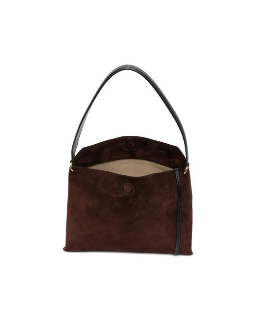Wandler Brown Tote Bag Suede