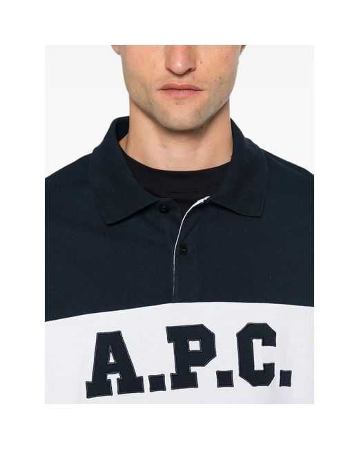 A.P.C. Blue Polo Shirts for men